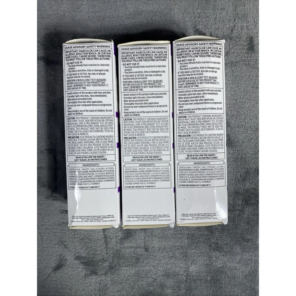 L'Oreal ColoRista Semi Permanent Lot of 3 Vegan Hair Dye Color Metallic Orchid04